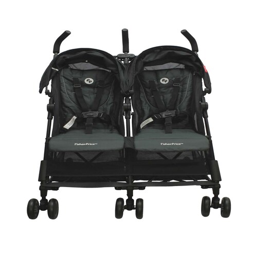 Carriola Doble Gris Dúo Liam Fisher Price