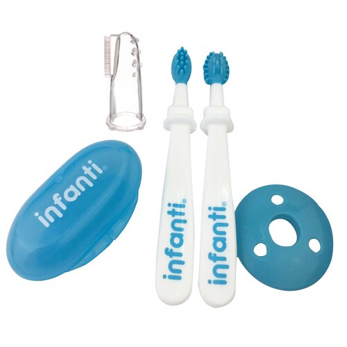 Set de Higiene Dental de 4 Piezas Azul Infanti