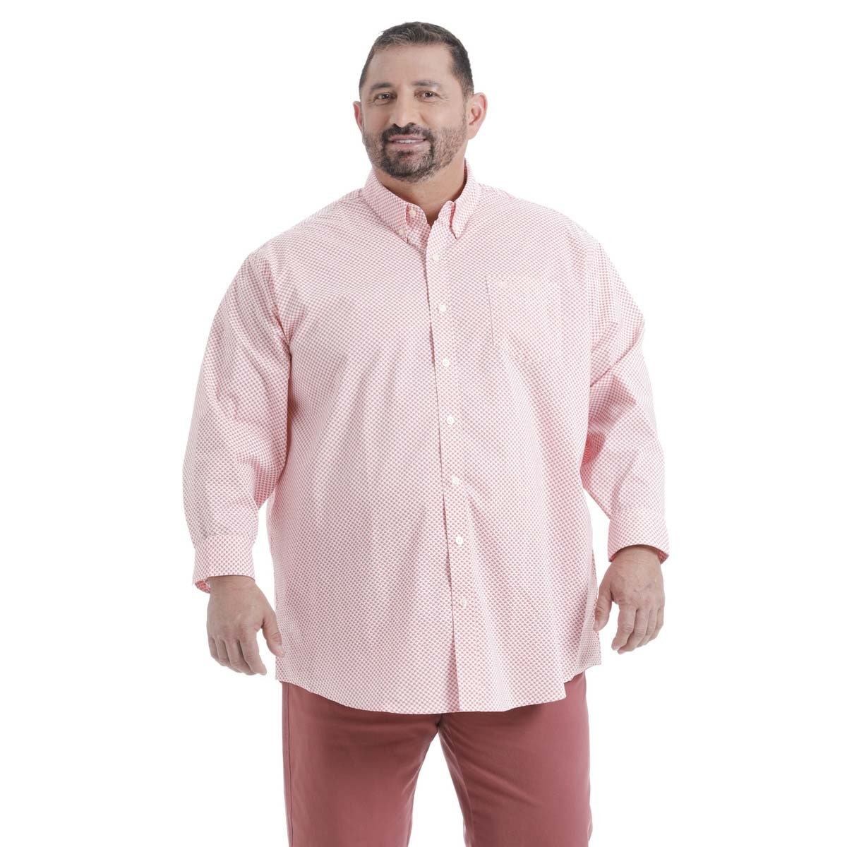 Camisa Manga Larga Rosa Dockers para Caballero