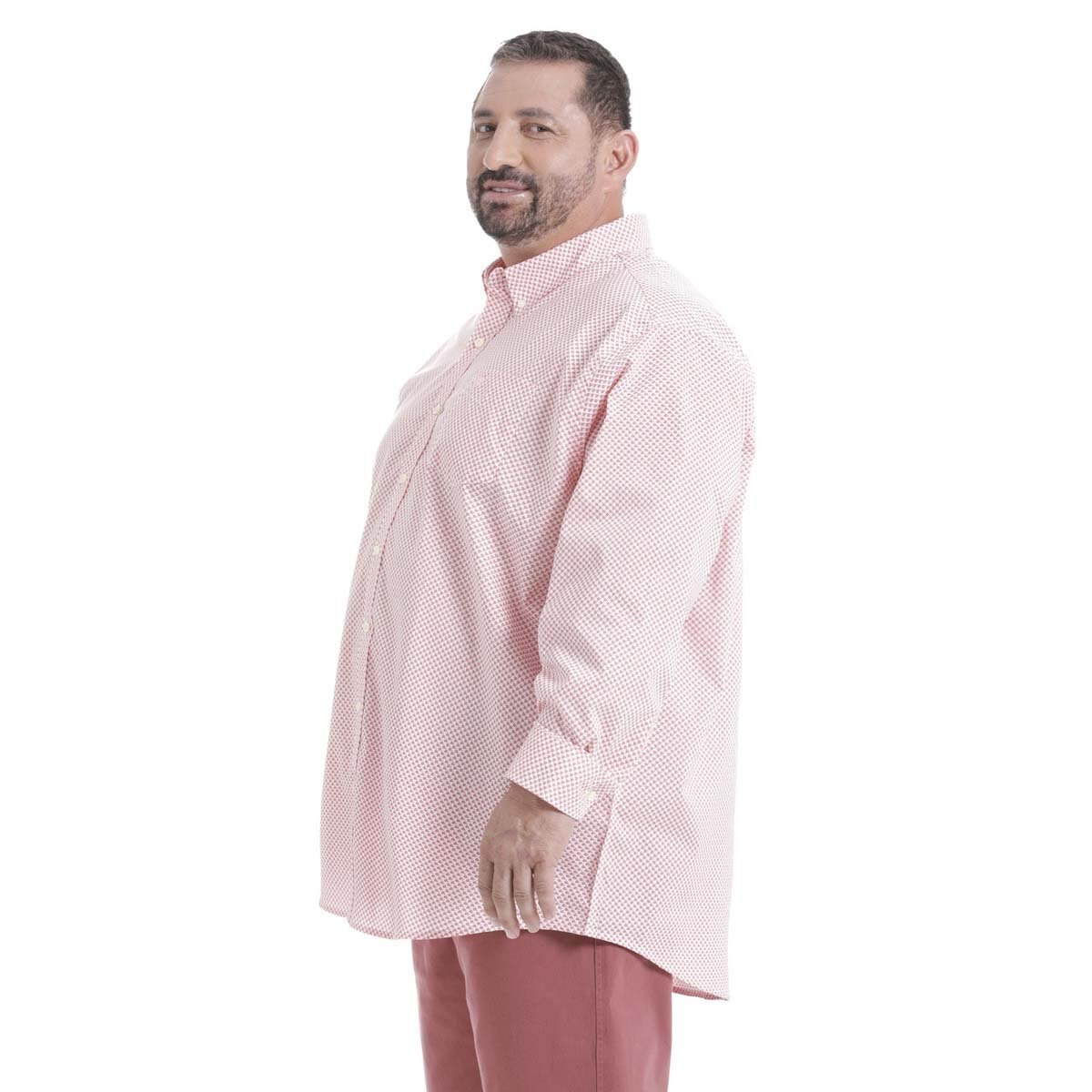 Camisa Manga Larga Rosa Dockers para Caballero