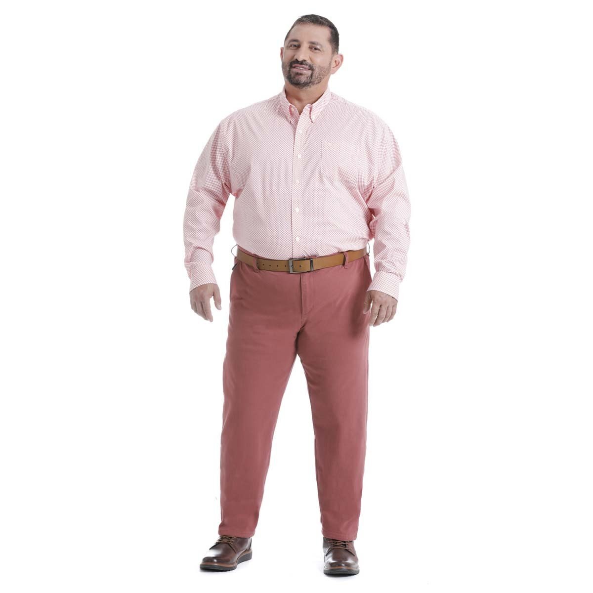 Camisa Manga Larga Rosa Dockers para Caballero