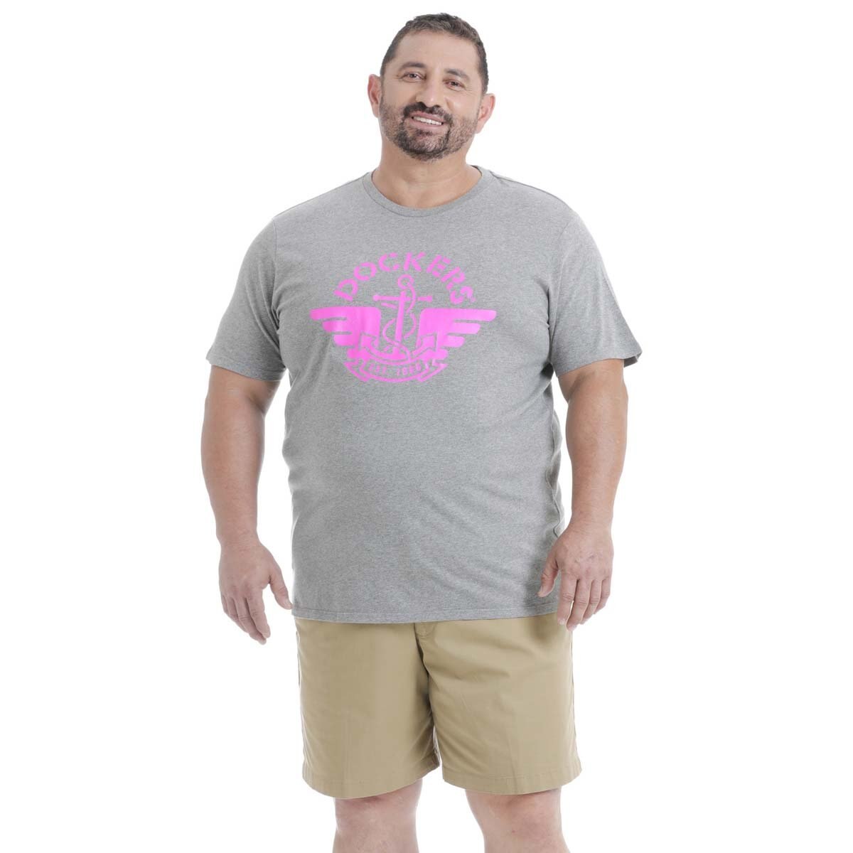 Playera B&t Corte Standard Gris Dockers para Caballero
