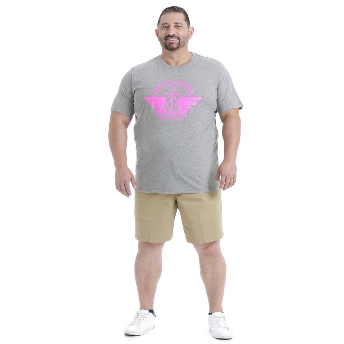 Playera B&t Corte Standard Gris Dockers para Caballero