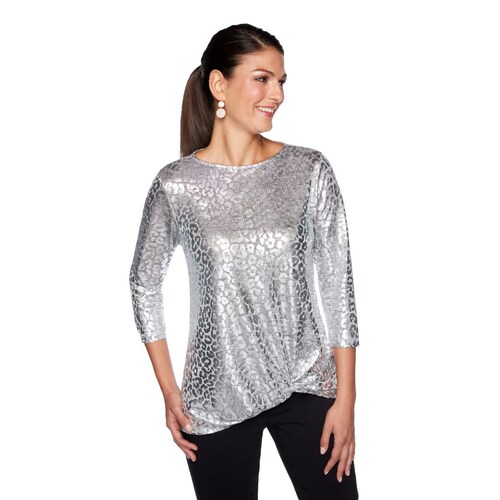 Blusa para Dama Plata Animal Print Ruby Rd