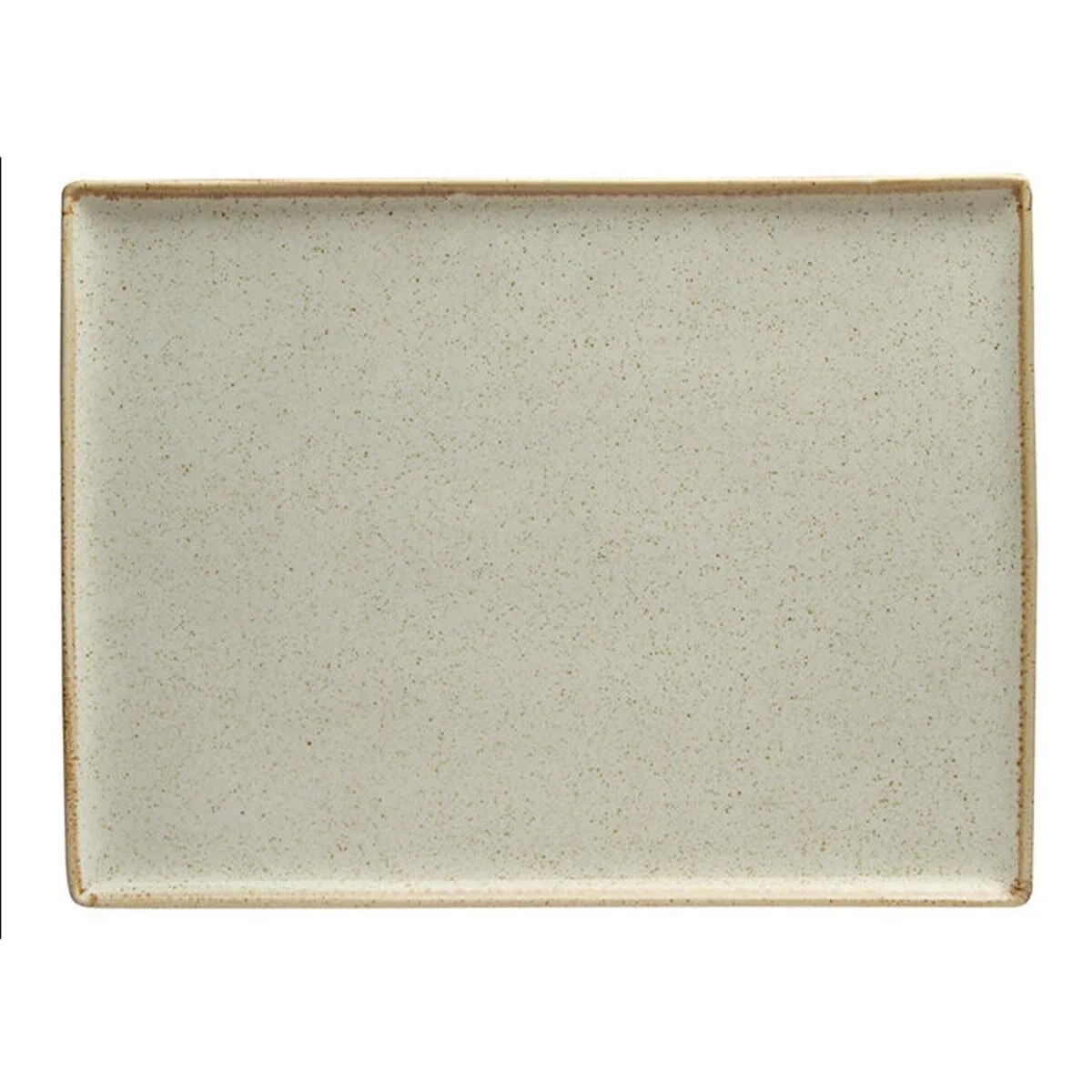Plato Rectangular Beige de 18 X 13 Cms Seasons