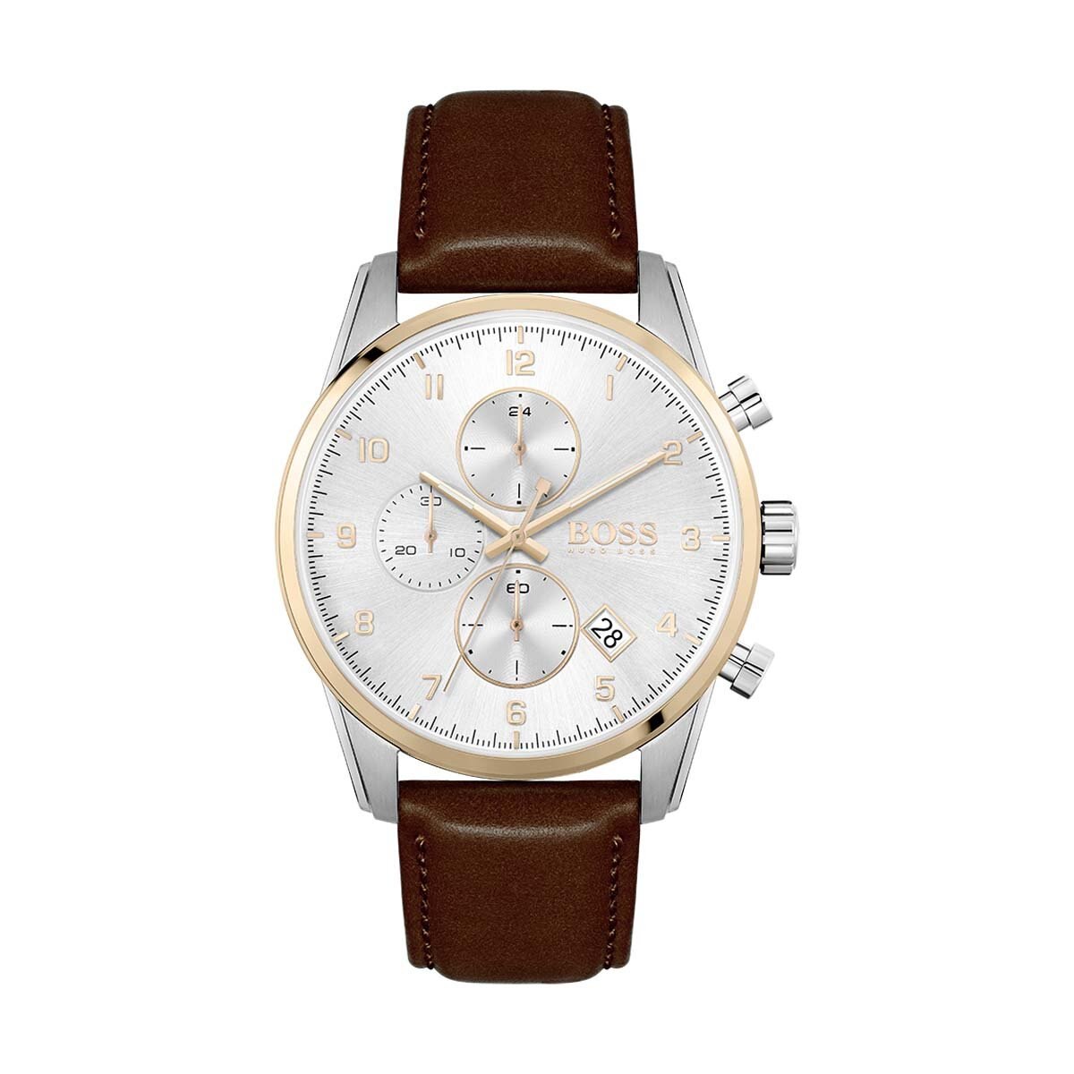 Reloj de Piel Café para Caballero Hugo