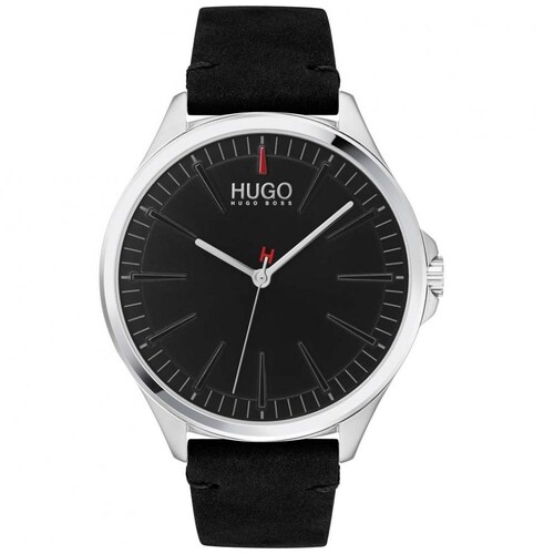 Reloj de Piel Negro para Hombre Hugo