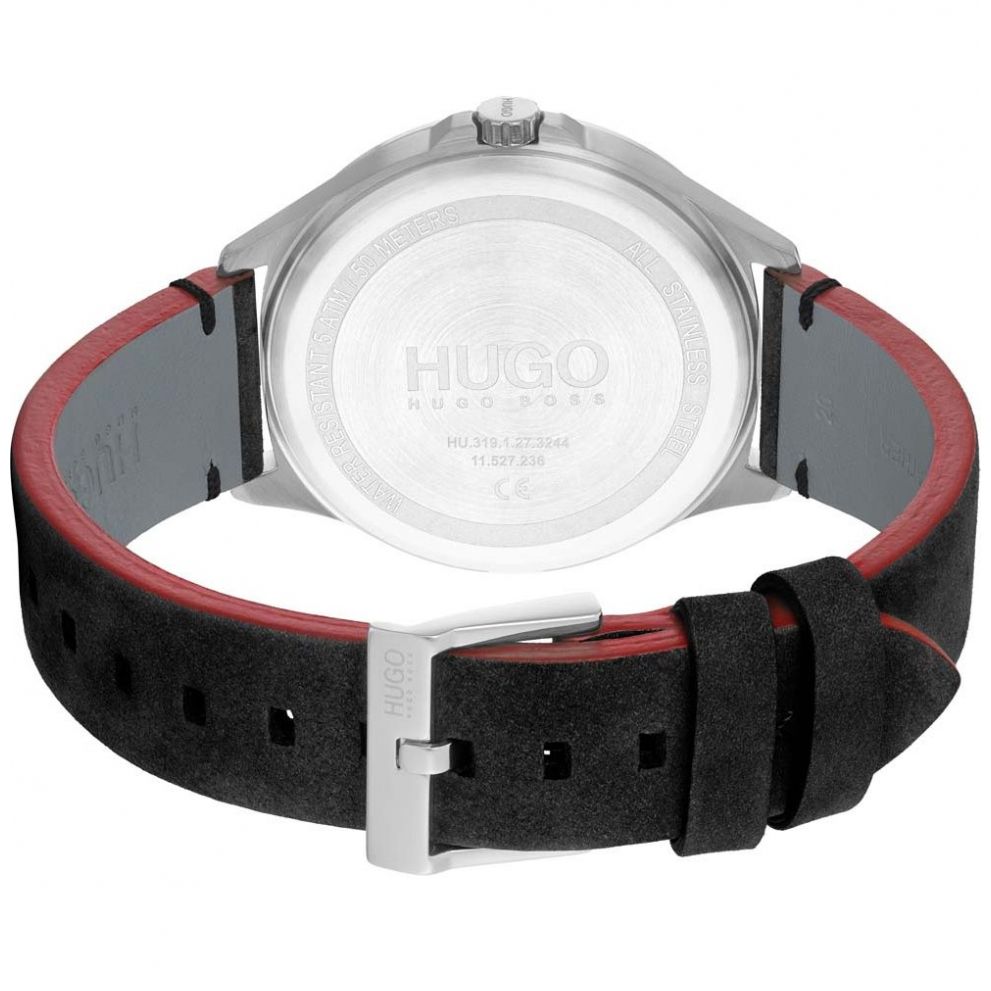 Reloj de Piel Negro para Caballero Hugo