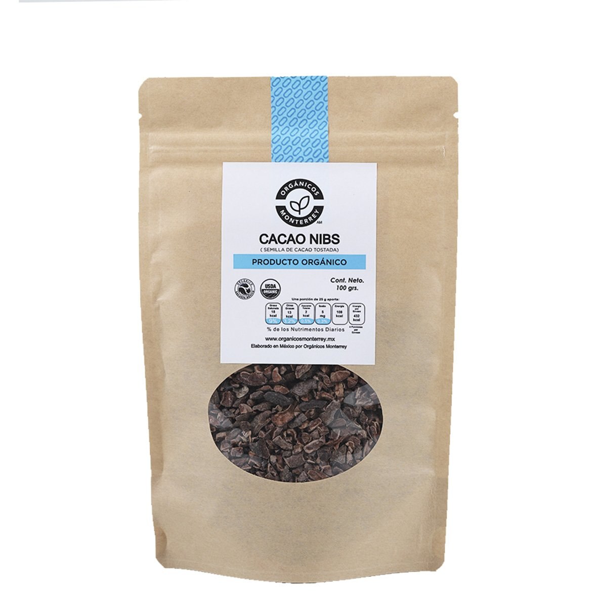 Cacao Nibs Orgánico 100 G Orgánicos Monterrey