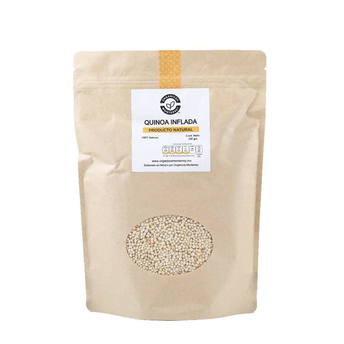 Quinoa Inflada Orgánica 100 Grs Orgánicos Monterrey