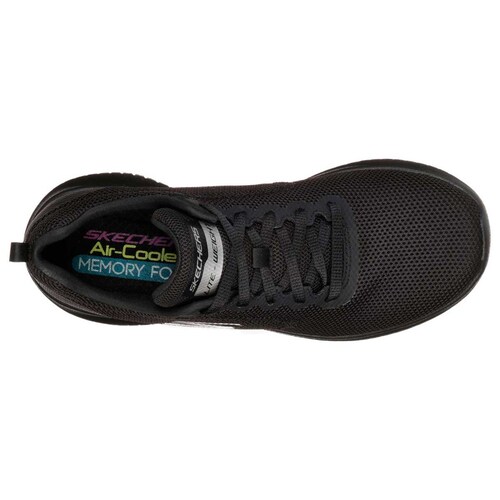 Tenis Textil con Agujeta Negro Skechers