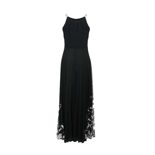 Vestido Halter con Falda Plisadanoshe Noshe