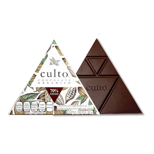 Chocolate Orgánico 70 Cacao Culto 40 Grs