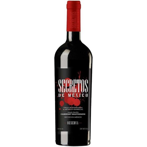 Vino Tinto Secretos de Mexico Reserva Cabernet S. 750 Ml Ucero