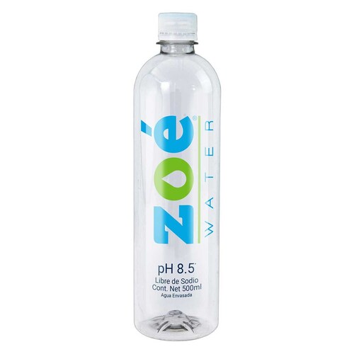 Agua Alcalina Ionizada 500 Ml Zoe Water