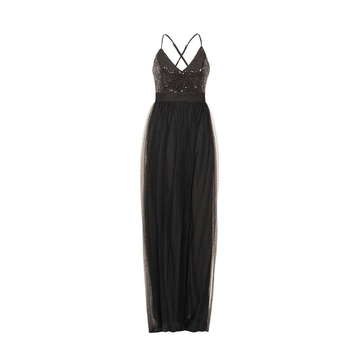 Vestido Combinado con Lentejuelanoshe Noshe