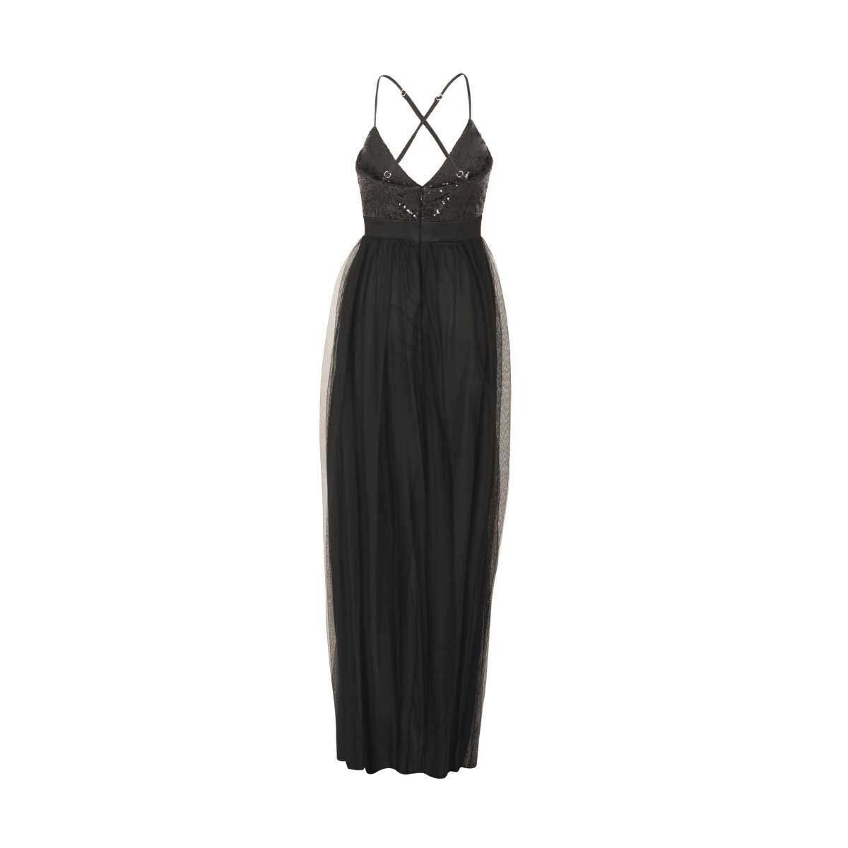 Vestido Combinado con Lentejuelanoshe Noshe