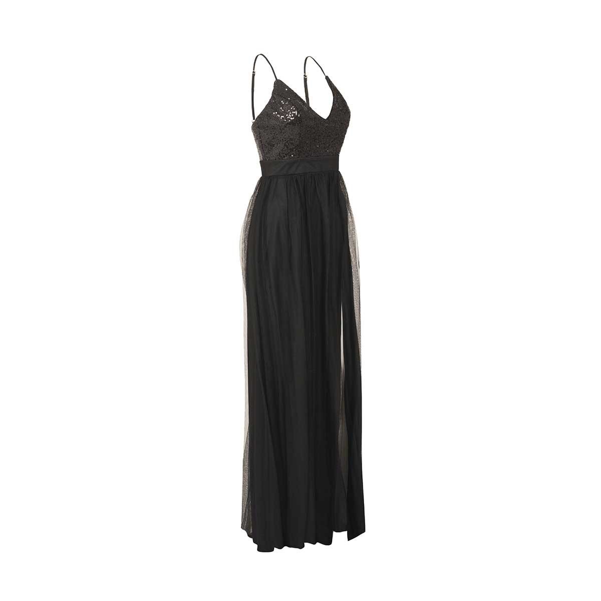 Vestido Combinado con Lentejuelanoshe Noshe