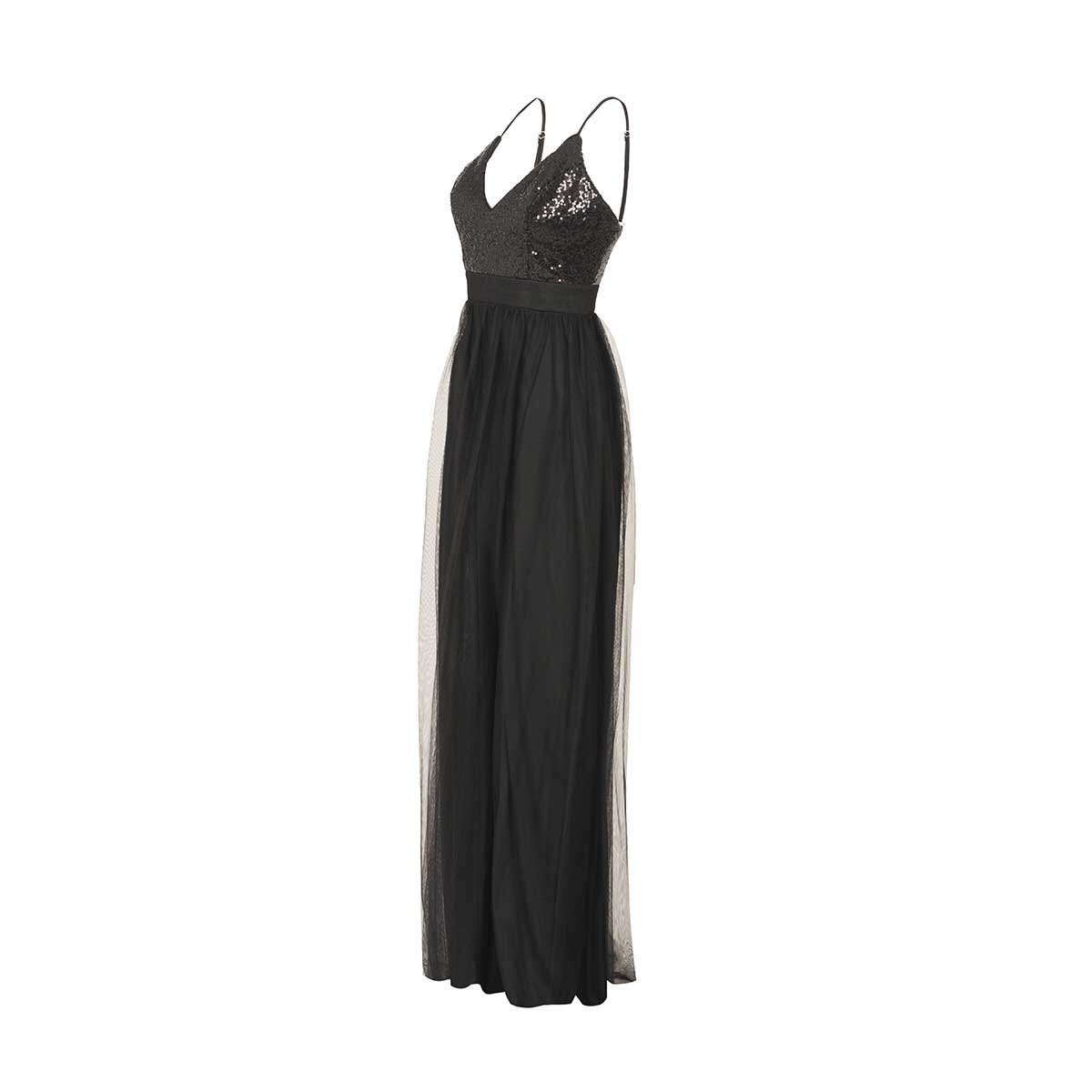 Vestido Combinado con Lentejuelanoshe Noshe
