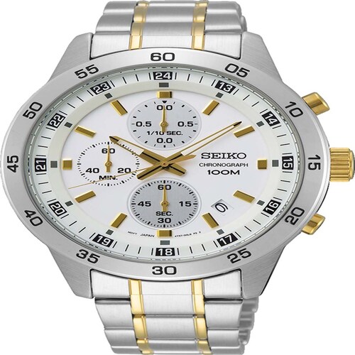 Reloj Seiko de Acero Inoxidable Blanca para Caballero