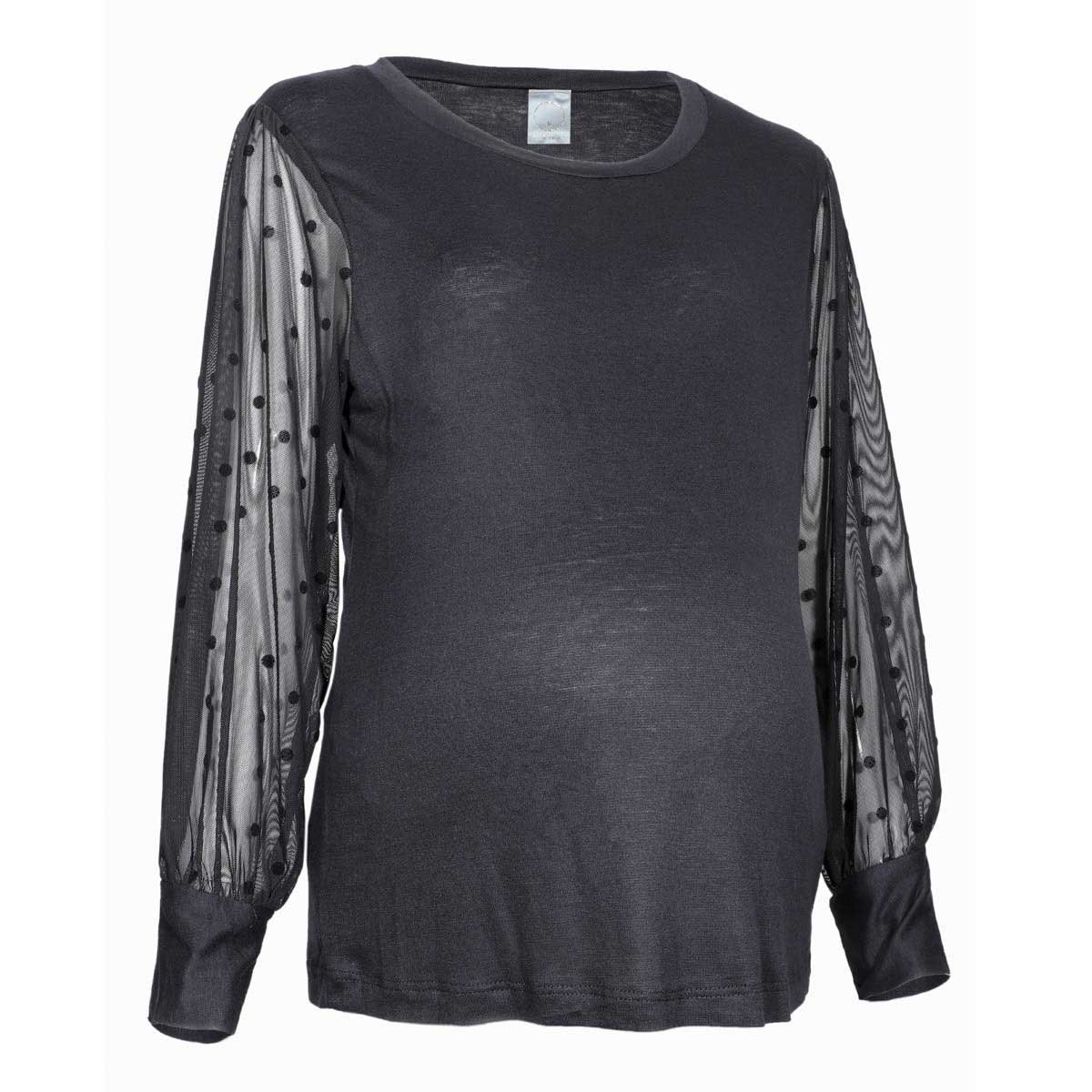 Blusa para Dama Manga Larga Transparencia en Manga Nine To Go