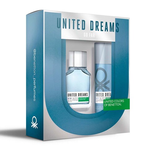 Estuche para Caballero Benetton Go Far Edt 100Ml+ Desodorante 150Ml