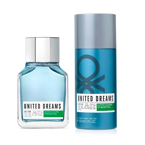 Estuche para Caballero Benetton Go Far Edt 100Ml+ Desodorante 150Ml