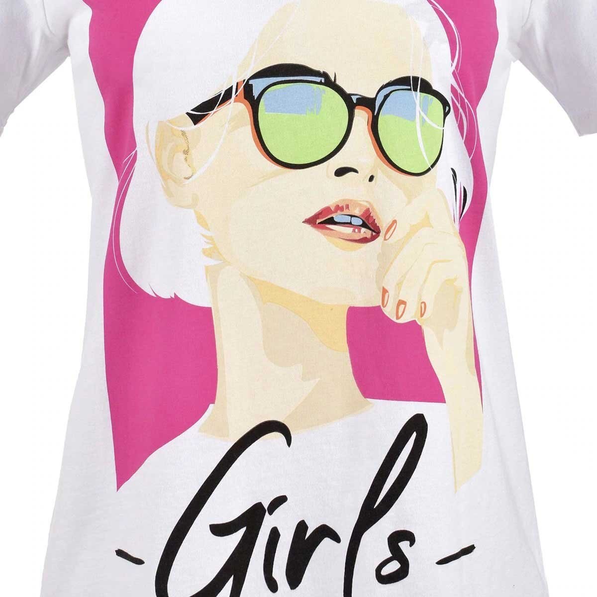 Playera para Dama Estampada Blanca Fukka Plus