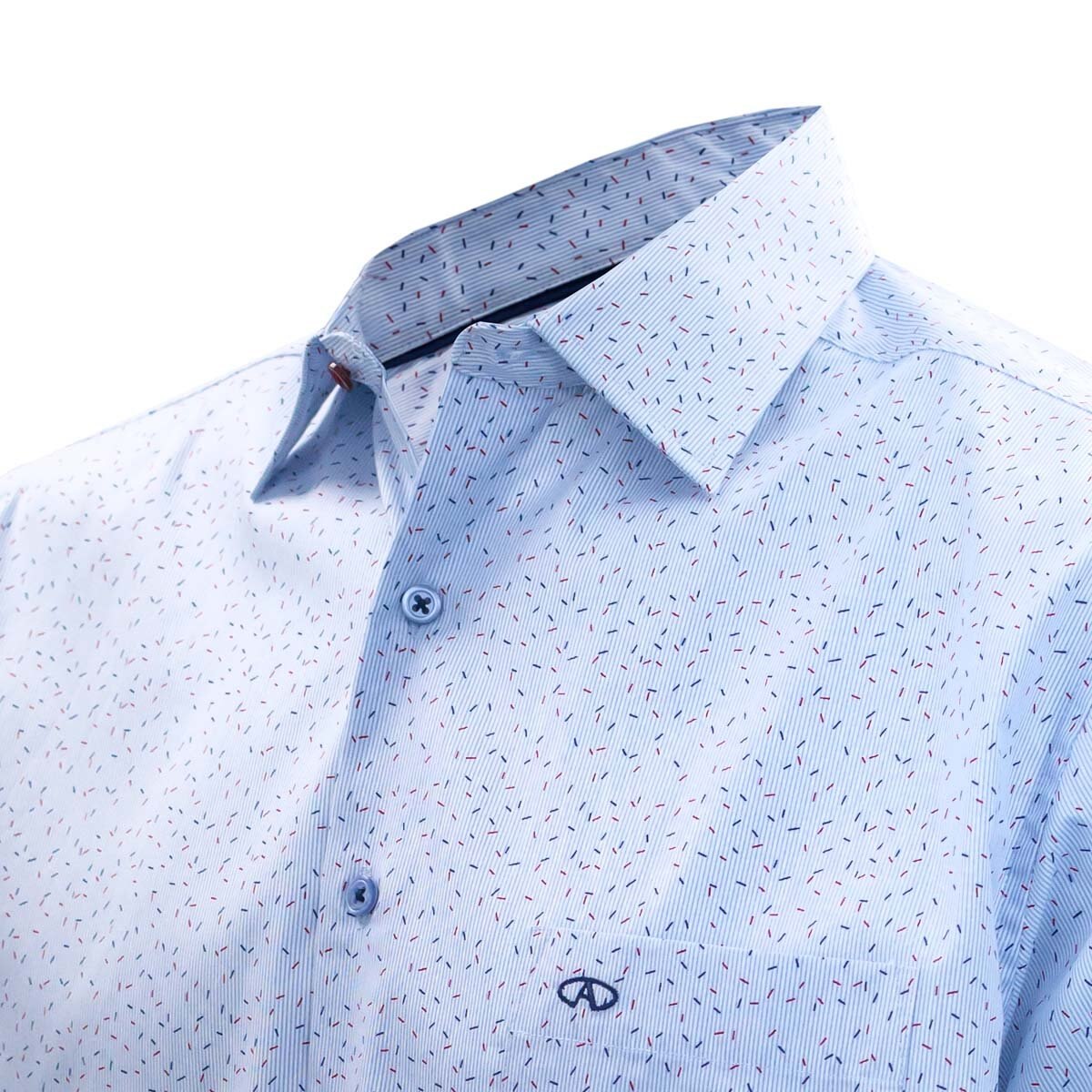 Camisa Manga Corta Estampada Azul Axis para Caballero
