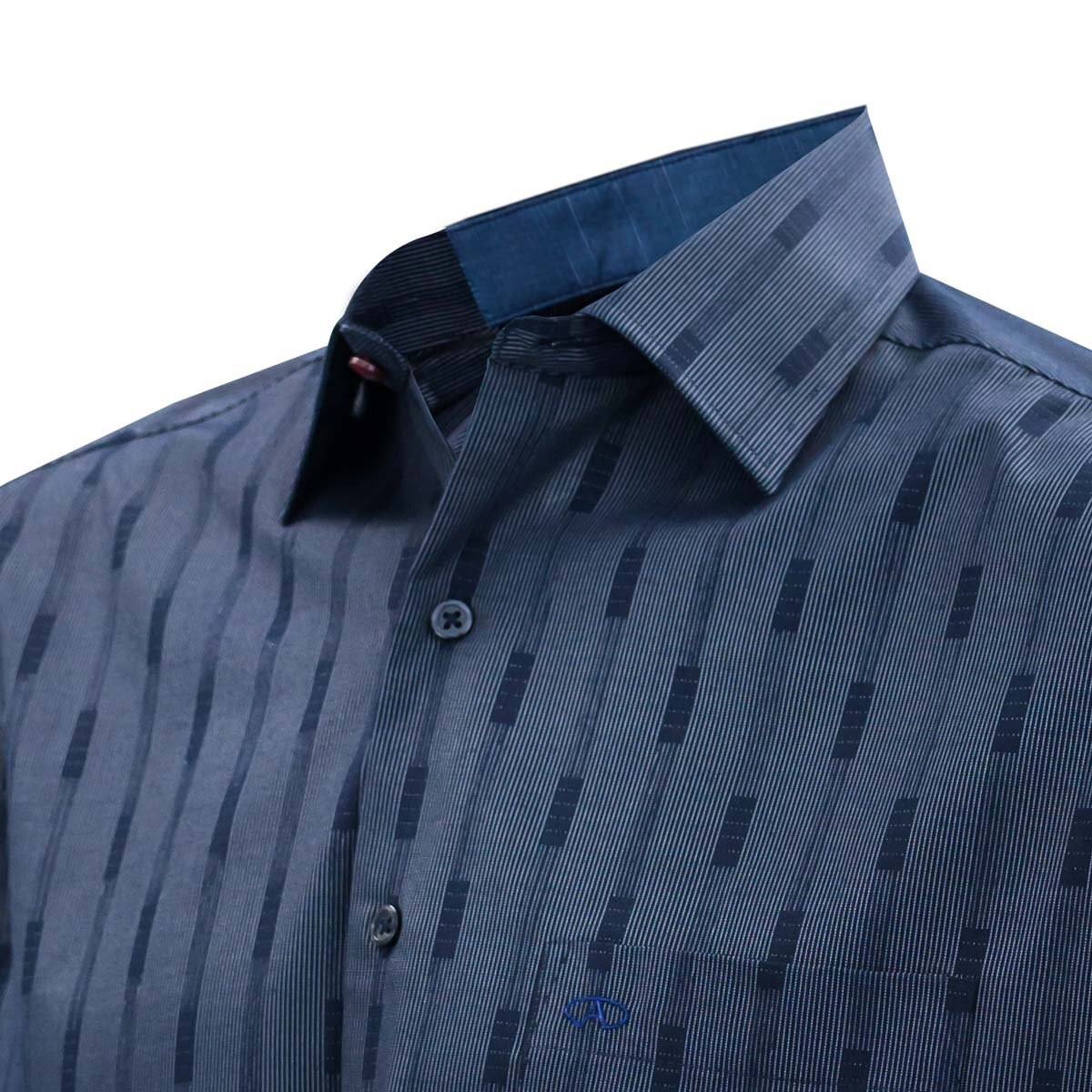 Camisa Manga Larga Fantasía Azul Marino Axis para Caballero