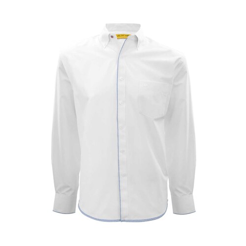 Camisa Manga Larga con Vivos Blanco Axis para Caballero