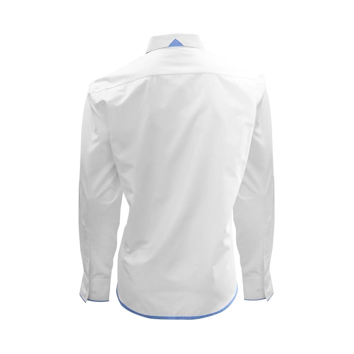 Camisa Manga Larga con Vivos Blanco Axis para Caballero