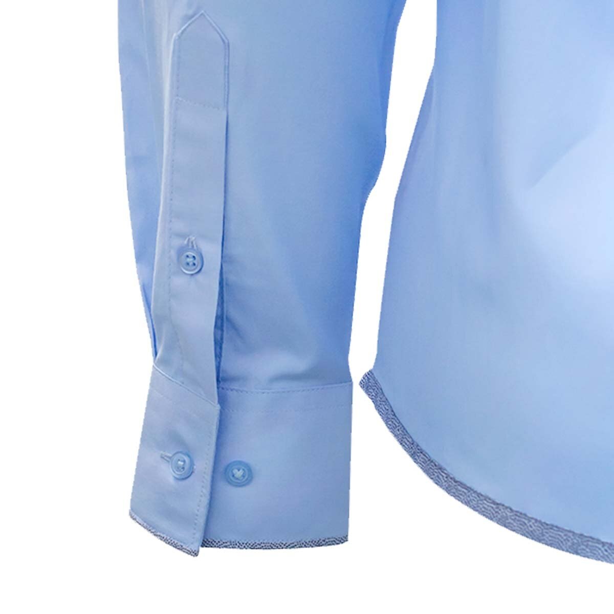 Camisa Manga Larga con Vivos Azul Axis para Caballero