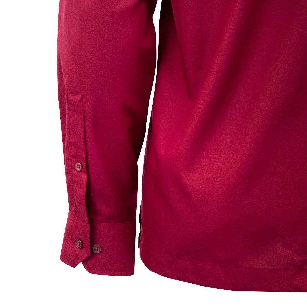 Camisa Manga Larga Cuello Mao Rojo Obscuro Axis para Caballero