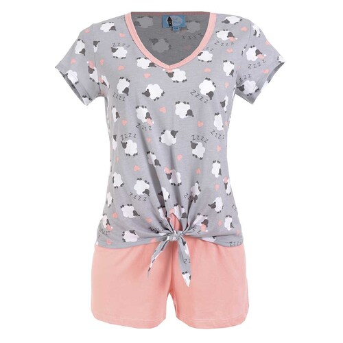 Pijama para Dama con Playera Y Short con Borrego la Nuit