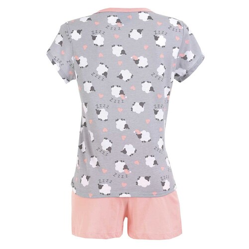 Pijama para Dama con Playera Y Short con Borrego la Nuit