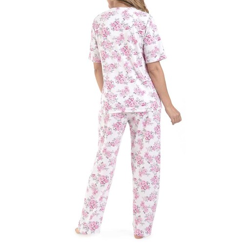 Pijama Chiffon Playera Y Pantalon Intime Lingerie para Dama