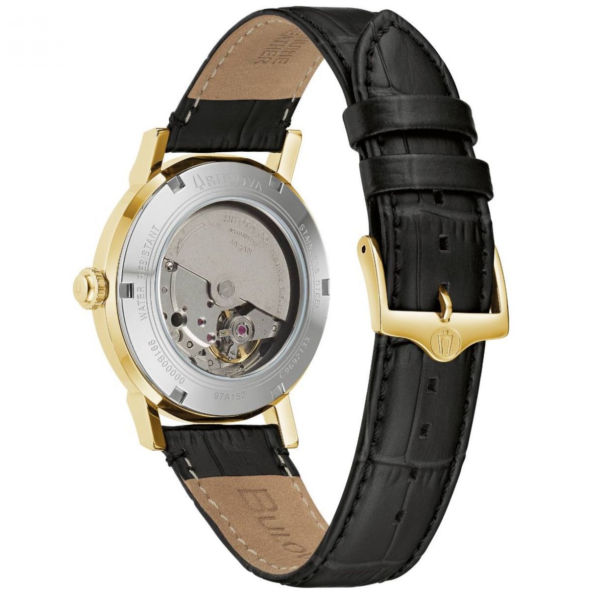 Reloj de Piel Negro Bulova para Caballero