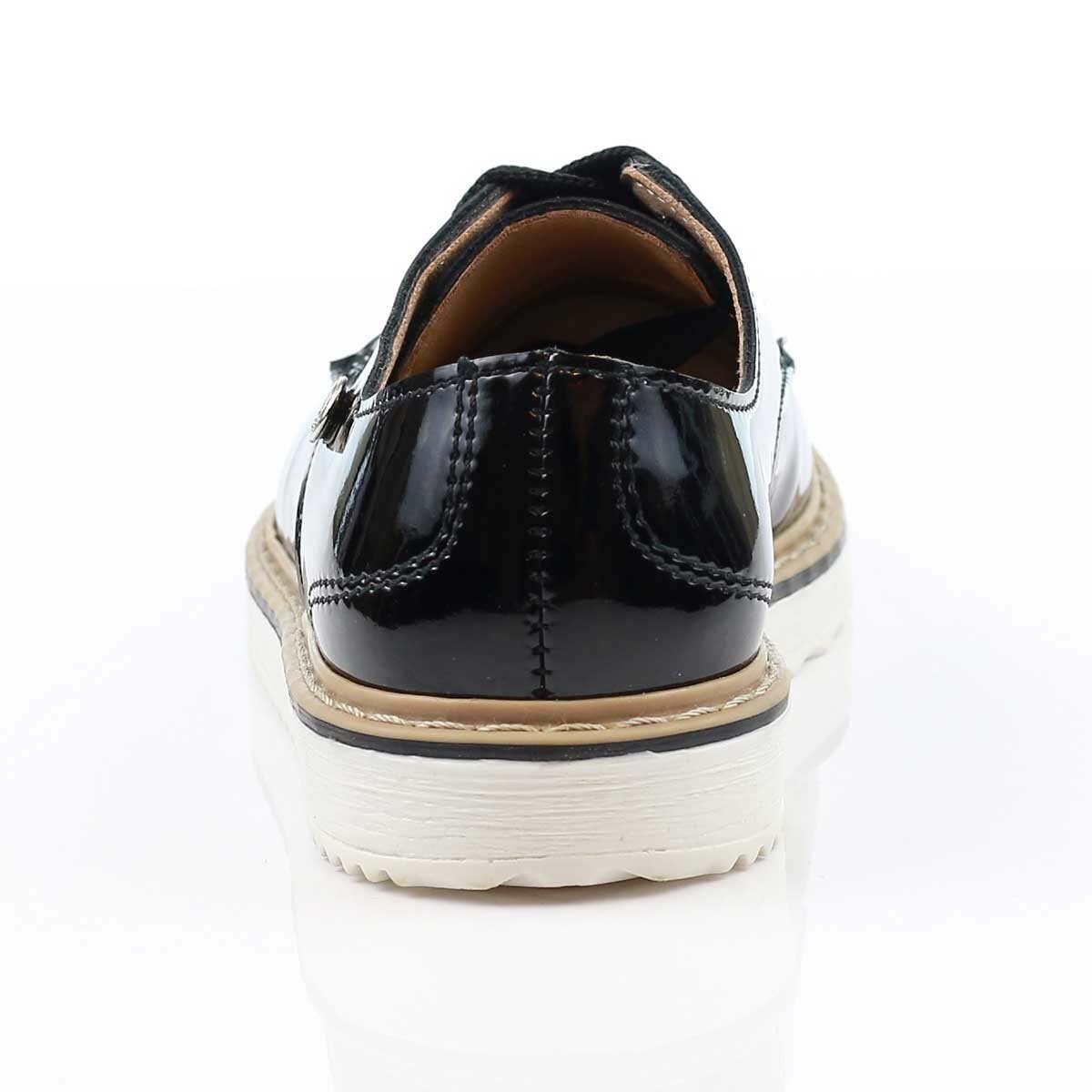 Choclo de Charol Negro con Agujeta Bubble Gummers para Niña