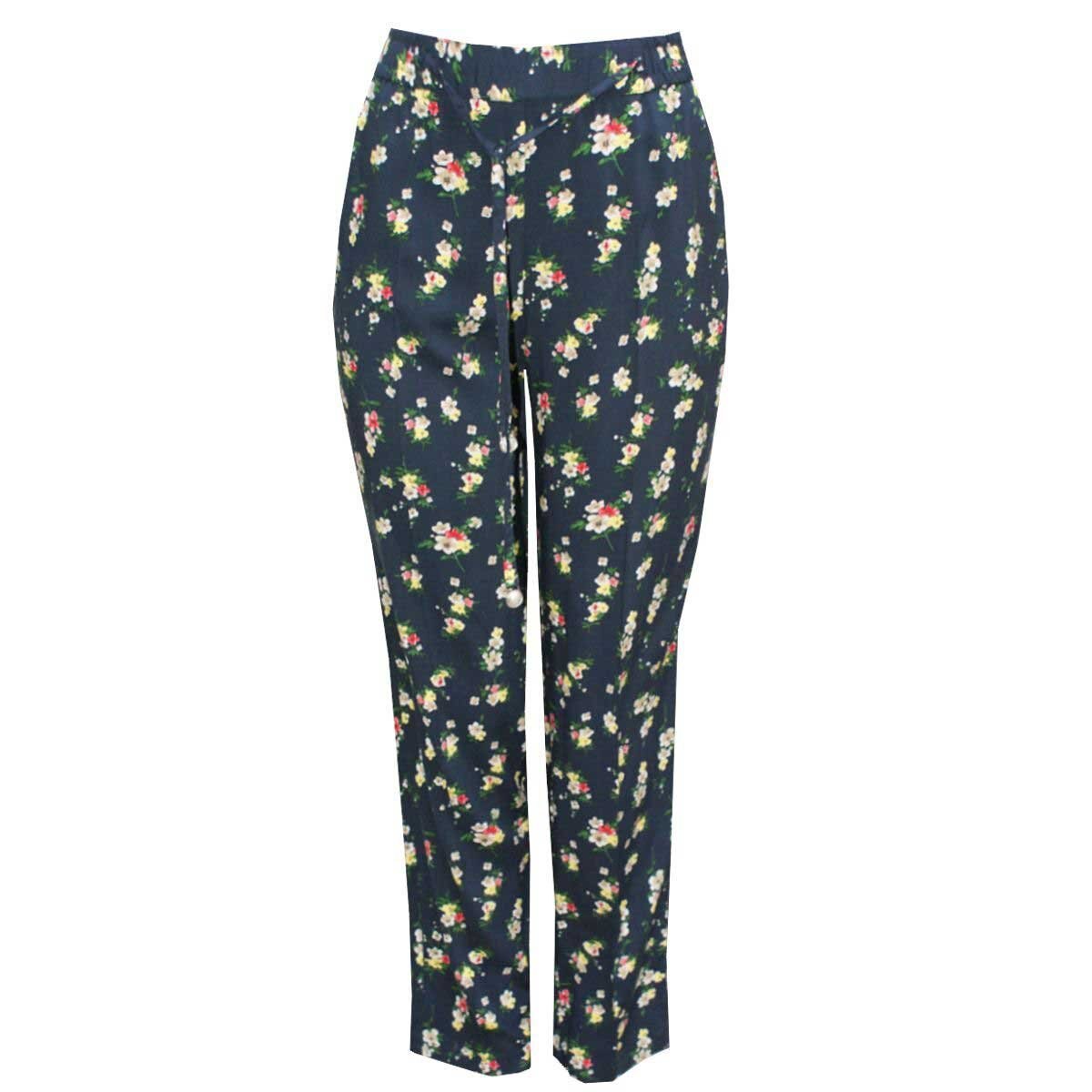 Pantalón Negro con Flores Connie Klein para Dama