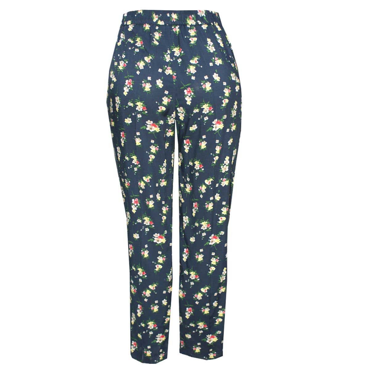 Pantalón Negro con Flores Connie Klein para Dama