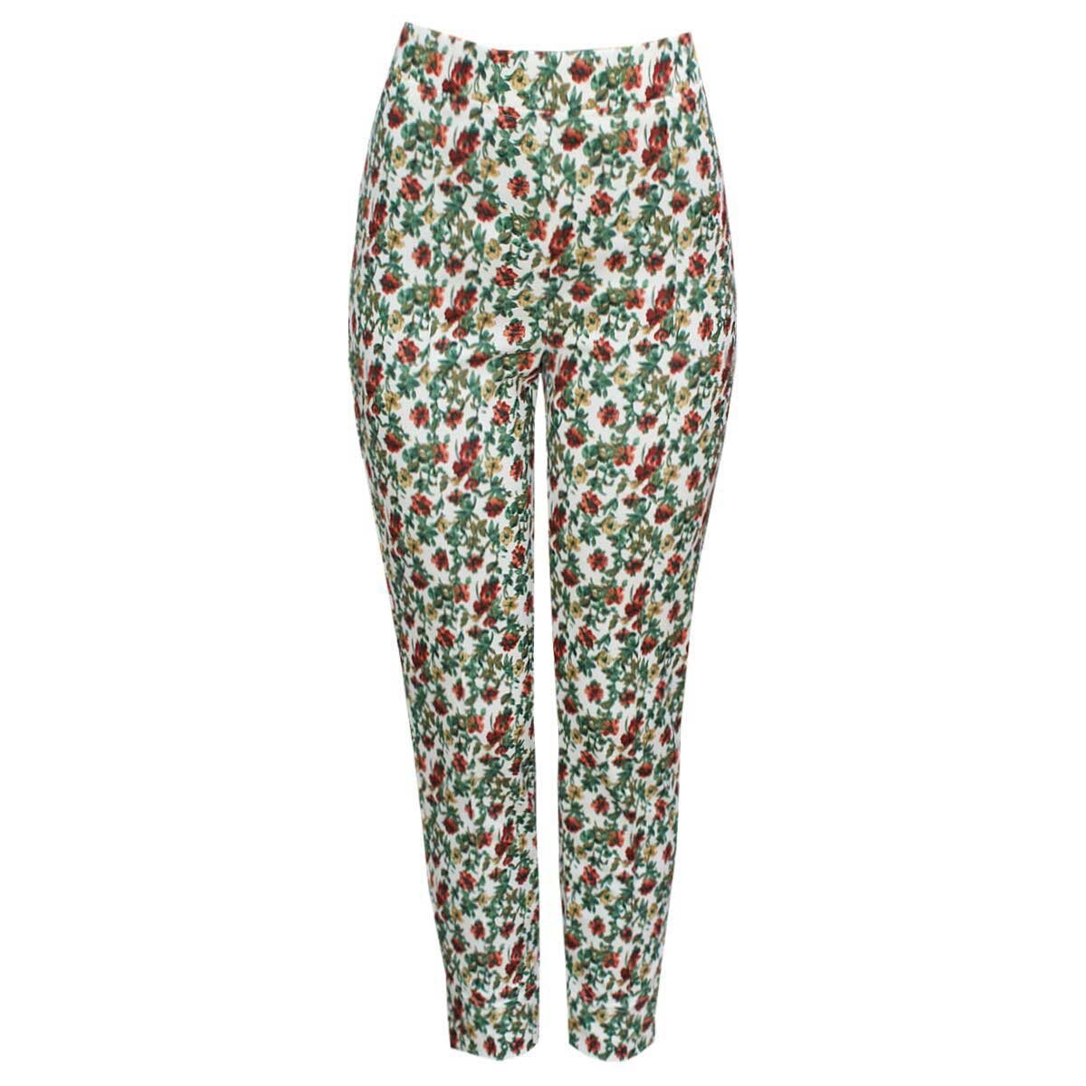 Legging Blanco con Flores Connie Klein para Dama