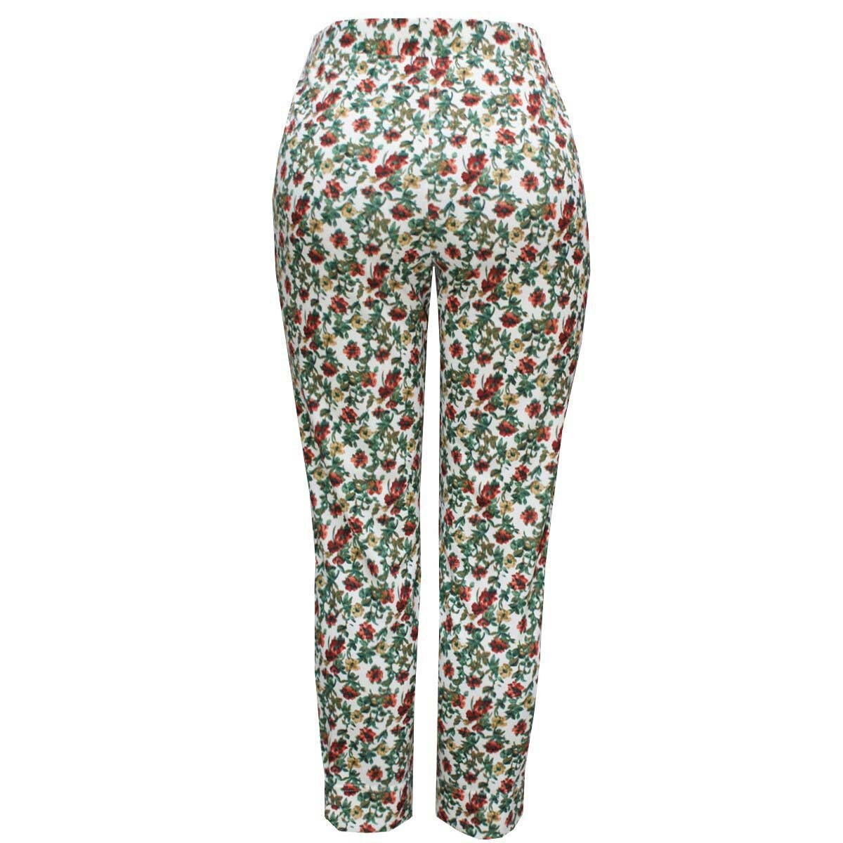 Legging Blanco con Flores Connie Klein para Dama