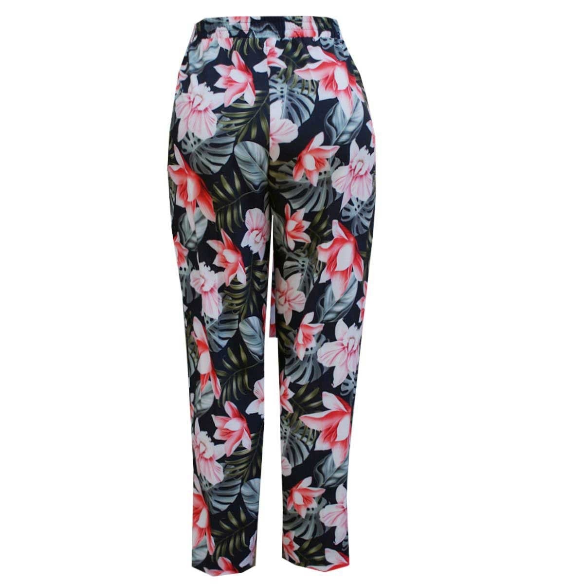 Pantalón de Flores Y Hojas Connie Klein para Dama