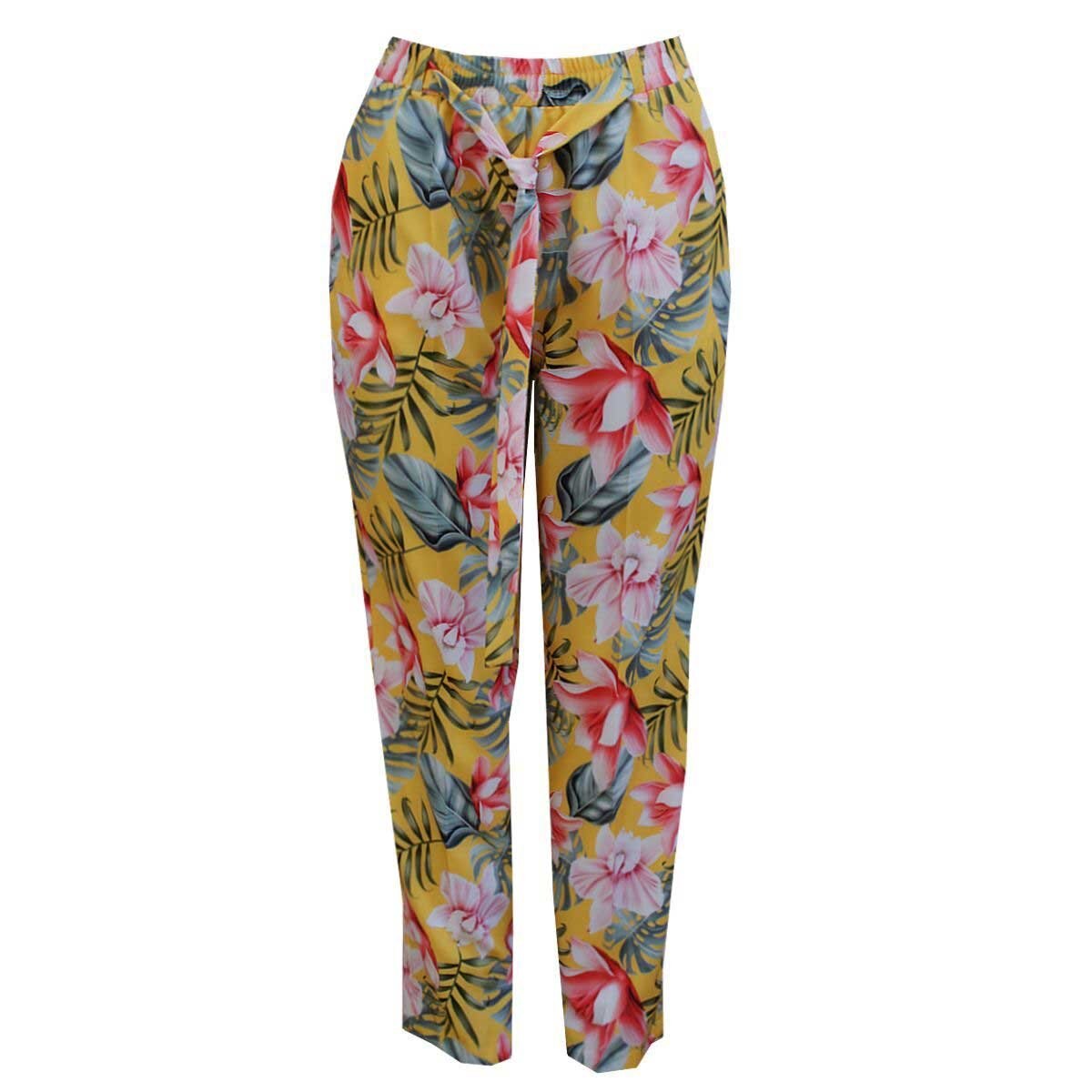 Pantalón de Flores Y Hojas Connie Klein para Dama