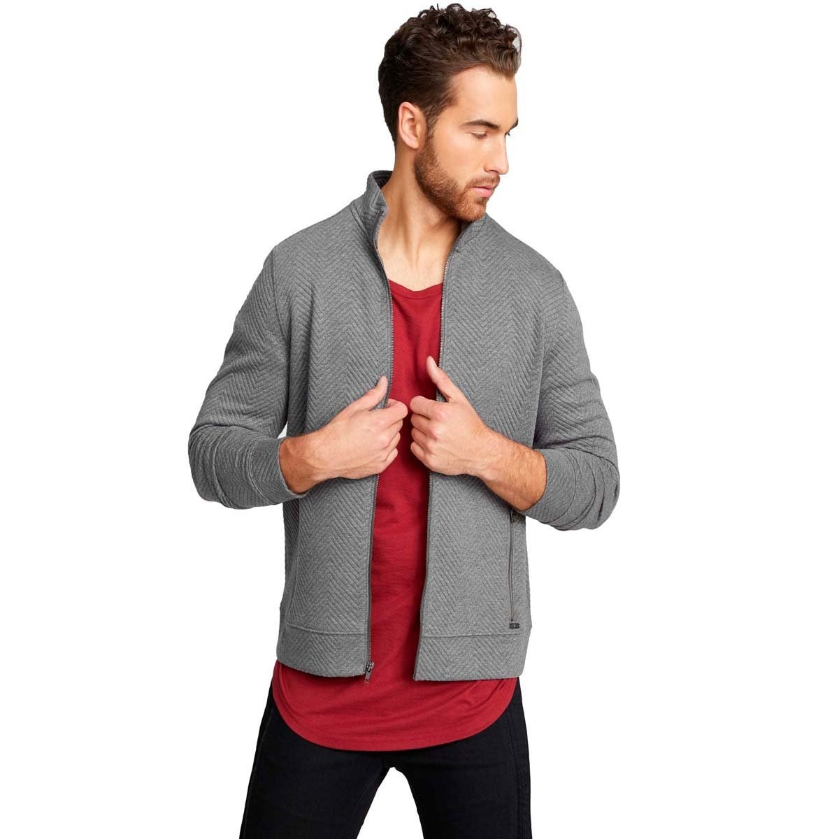 Suéter Gris con Cierre G By Guess para Caballero