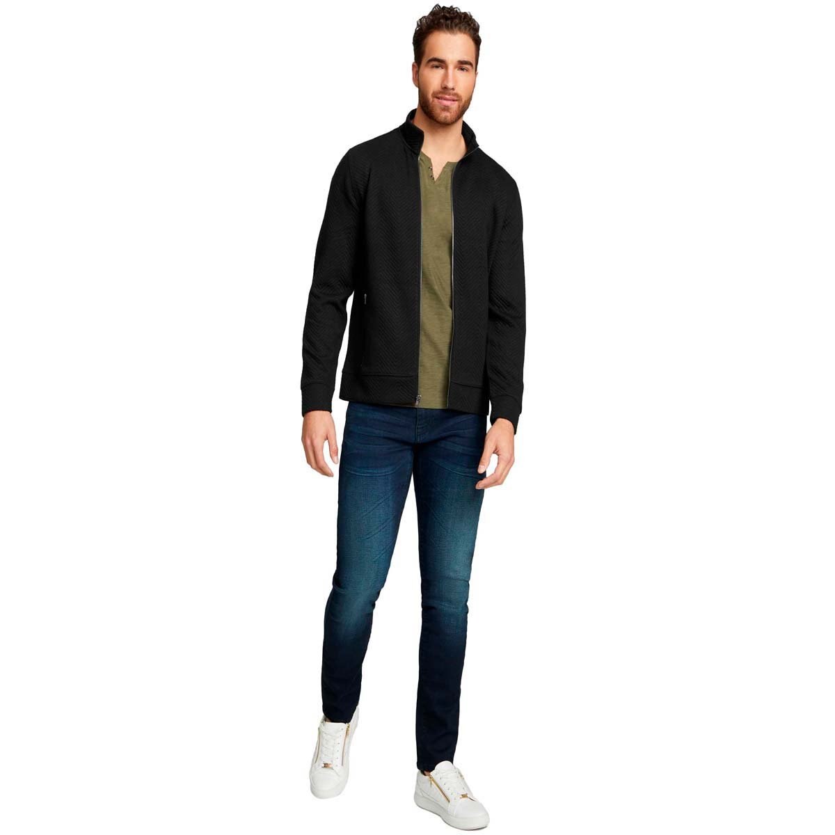 Suéter Negro con Cierre G By Guess para Caballero