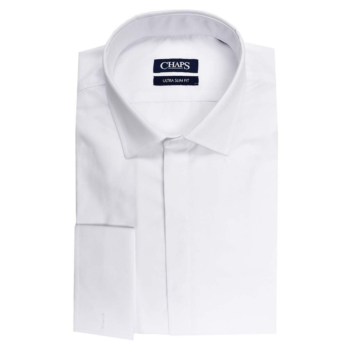Camisa de Vestir Corte Ultra Slim Color Blanco Chaps para Caballero