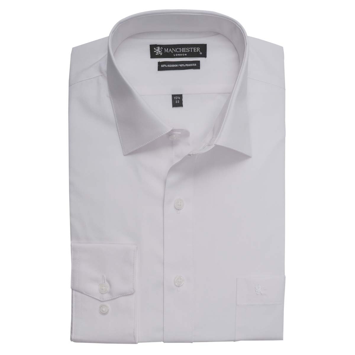 Camisa de Vestir Regular con Cuello Ajustable Manchester para Caballero