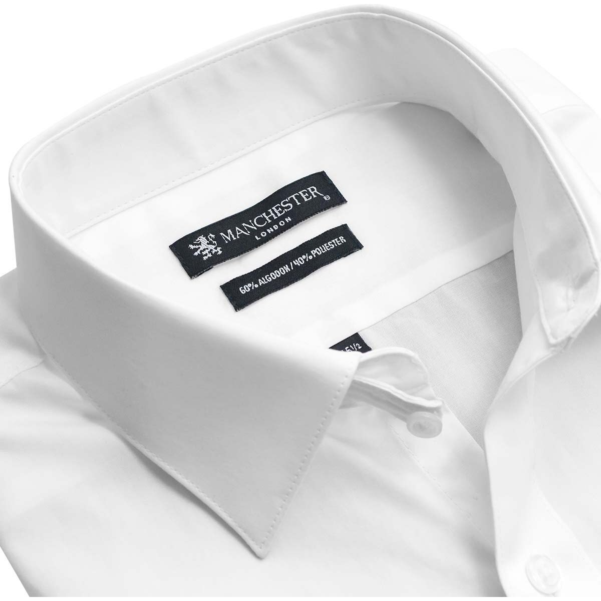 Camisa de Vestir Regular con Cuello Ajustable Manchester para Caballero